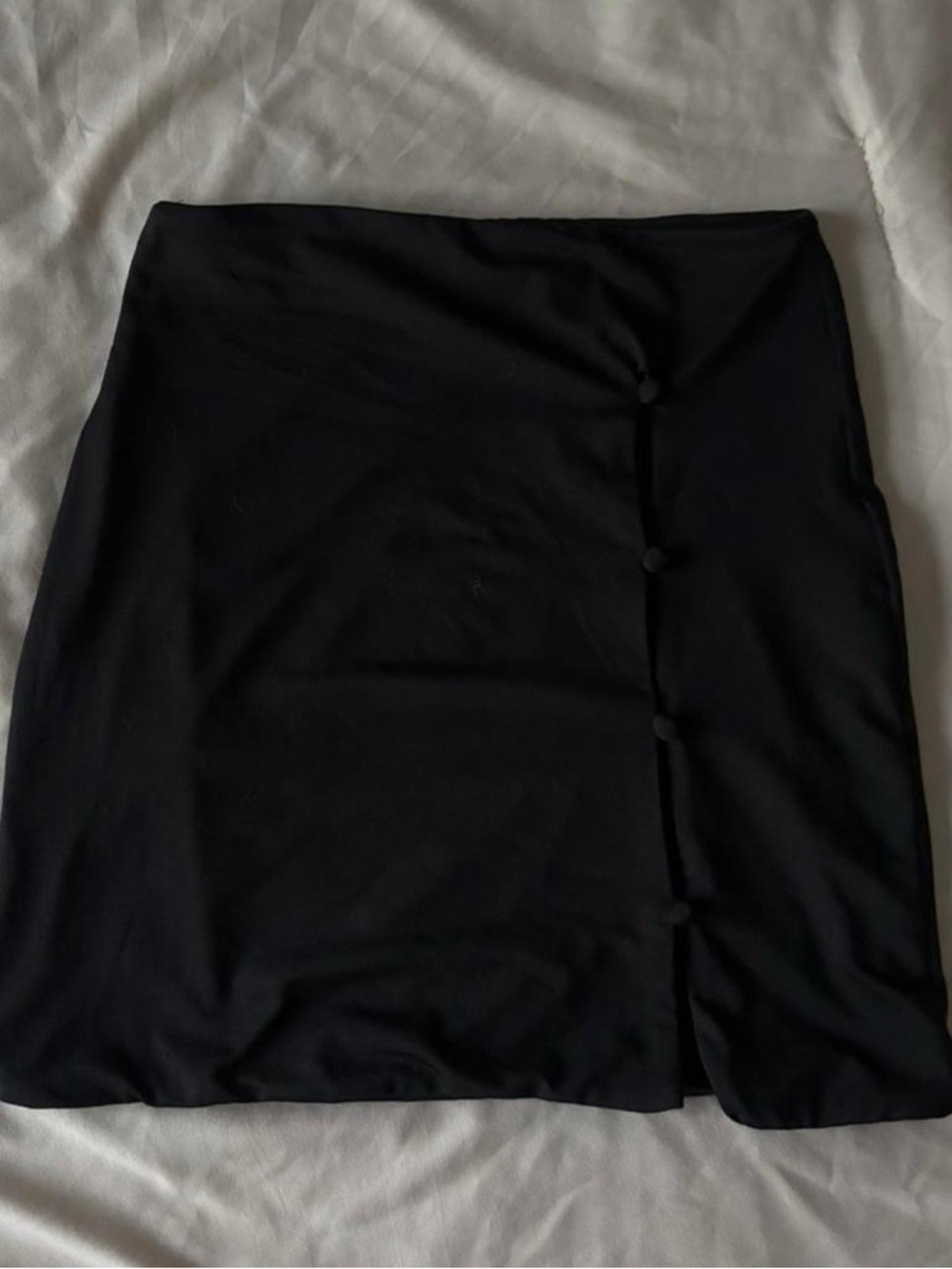 Princess Polly Black Button-Detail Mini Skirt